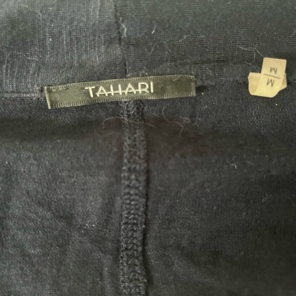 Tahari soft  navy summer weight drape cardigan - Picture 3 of 5